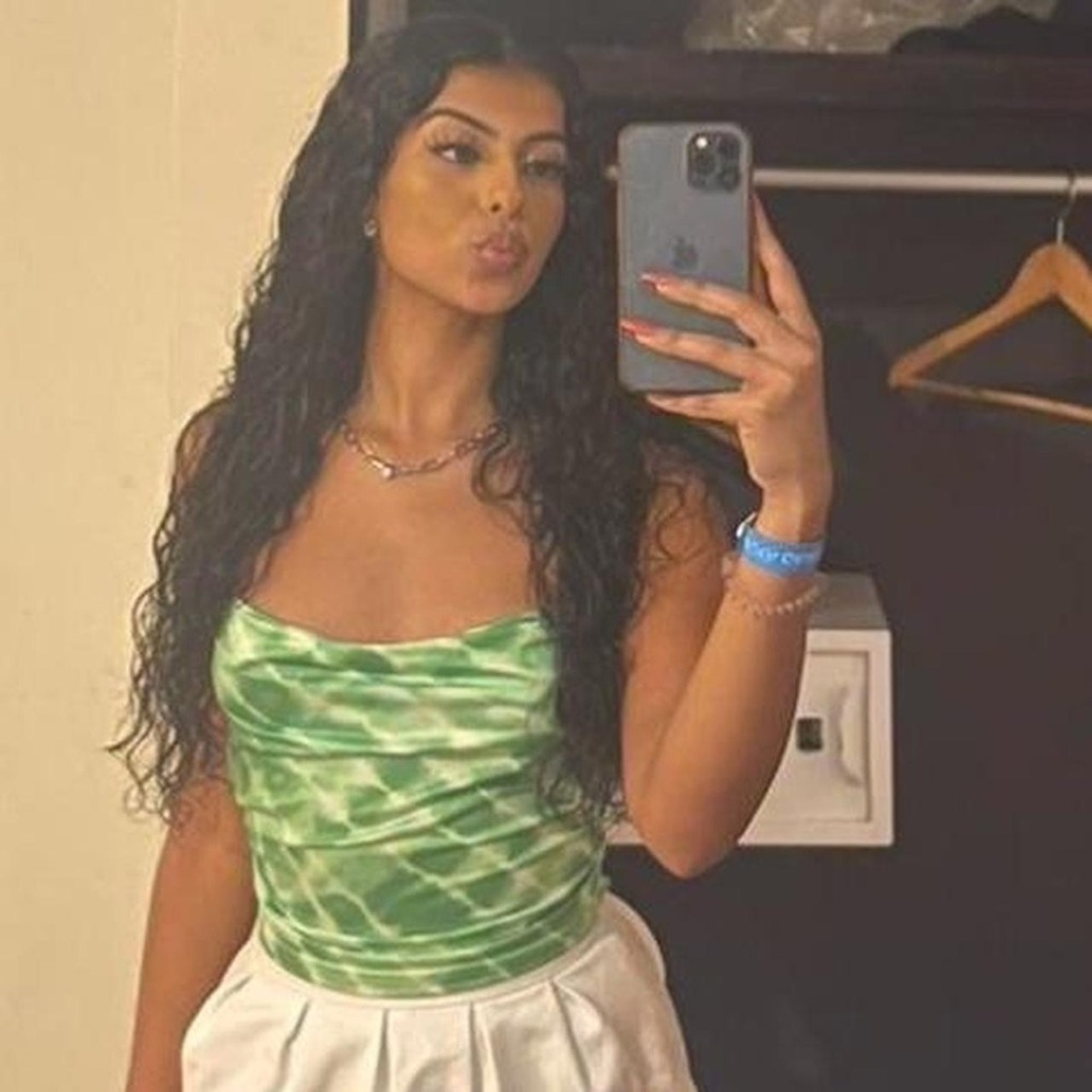 Green tank top